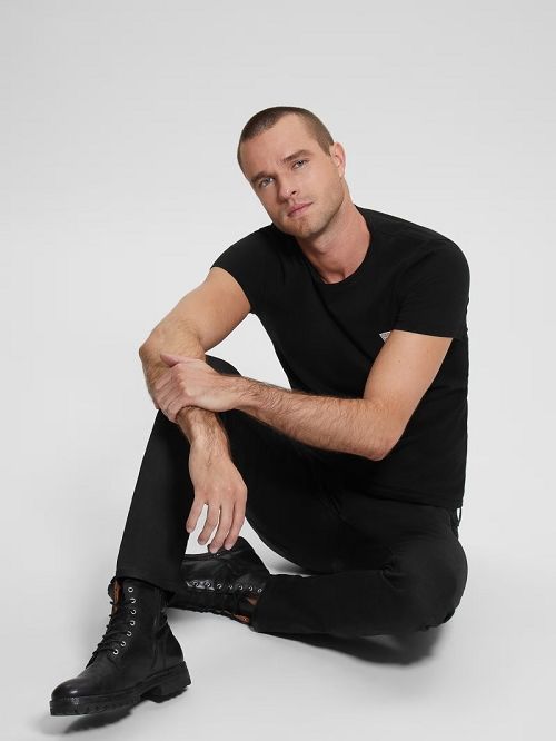 Guess Coated Skinny Jeans Zwart | GUESS-SN30439