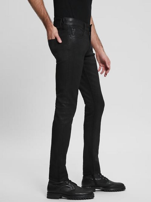 Guess Coated Skinny Jeans Zwart | GUESS-SN30439