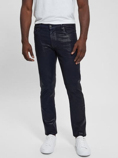 Guess Coated Tapered Jeans Blauw | GUESS-SN30349