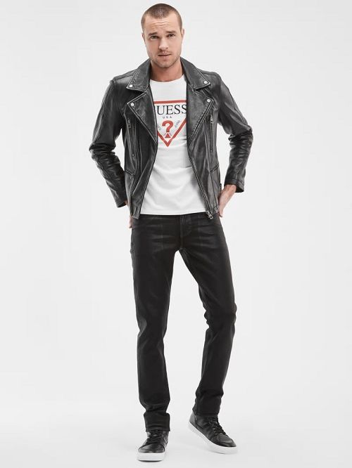 Guess Coated Tapered Jeans Zwart | GUESS-SN30427