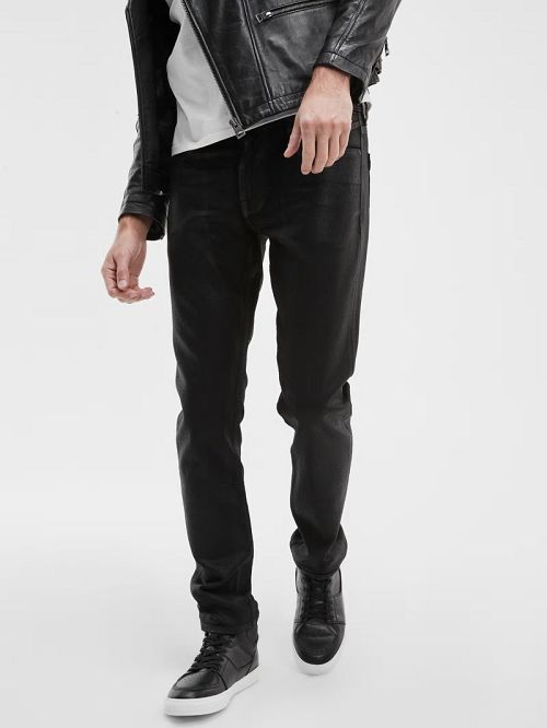 Guess Coated Tapered Jeans Zwart | GUESS-SN30427