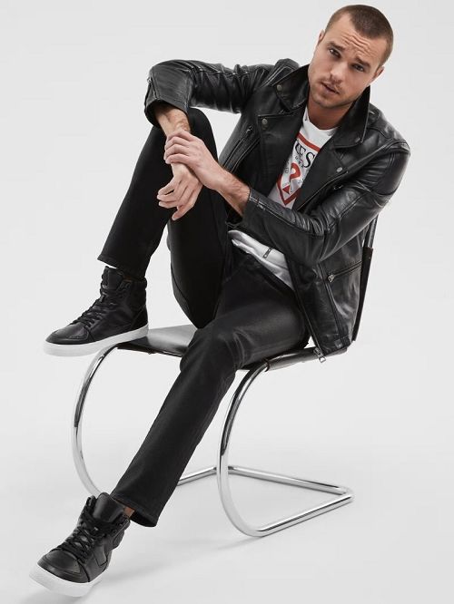 Guess Coated Tapered Jeans Zwart | GUESS-SN30427