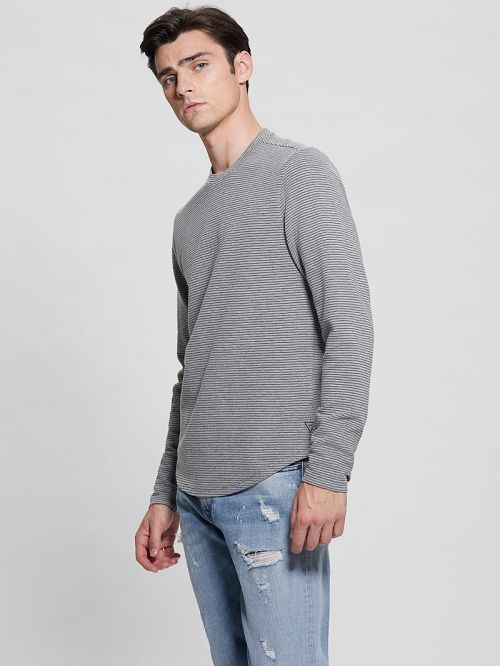 Guess Colima Striped Tee Zwart | GUESS-SN30556