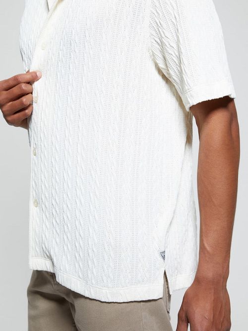 Guess Colton Knit Shirt Wit | GUESS-SN31121