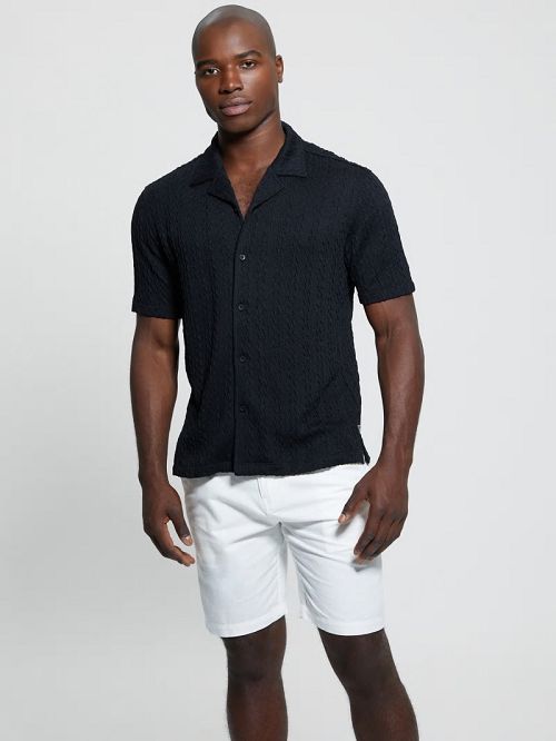Guess Colton Knit Shirt Zwart | GUESS-SN31166