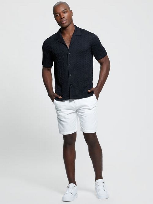 Guess Colton Knit Shirt Zwart | GUESS-SN31166