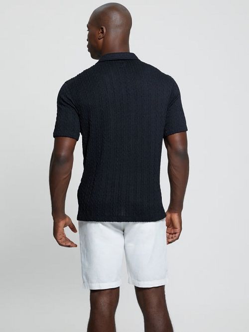 Guess Colton Knit Shirt Zwart | GUESS-SN31166