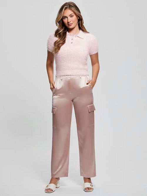 Guess Coraline Fuzzy Polo Roze | GUESS-SN27540