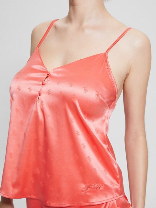 Guess Corynn Satin PJ Set Roze | GUESS-SN28571