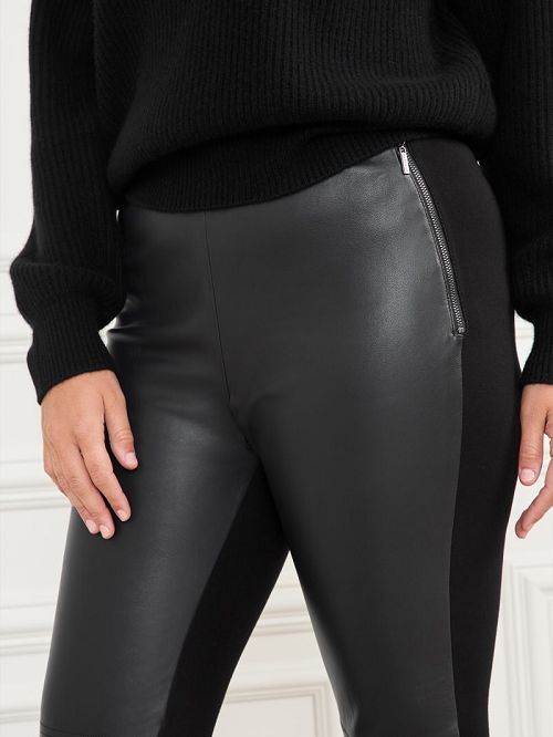 Guess Coy Leather High-Rise Legging Zwart | GUESS-SN28260