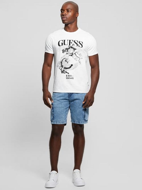 Guess Crane Tee Wit | GUESS-SN30653