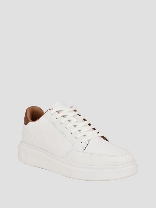 Guess Creed Quattro G Sneakers Wit | GUESS-SN31889