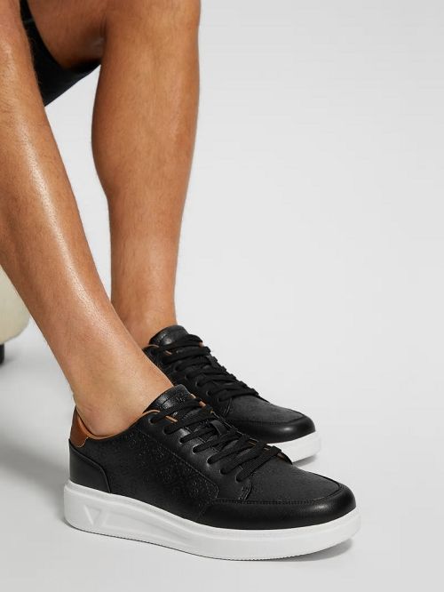Guess Creed Quattro G Sneakers Zwart | GUESS-SN31887
