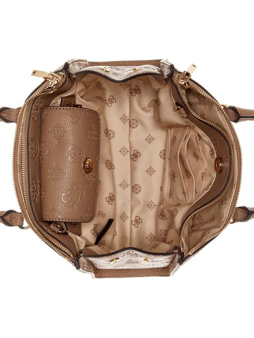 Guess Cresidia Status Satchel Bruin | GUESS-SN28989