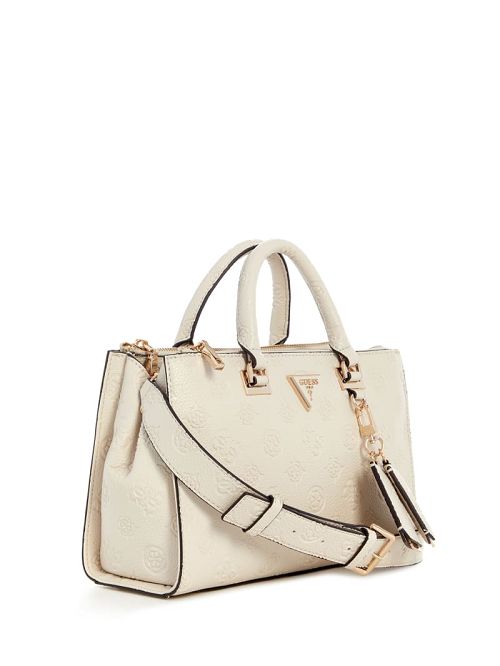 Guess Cresidia Status Satchel Wit | GUESS-SN29333