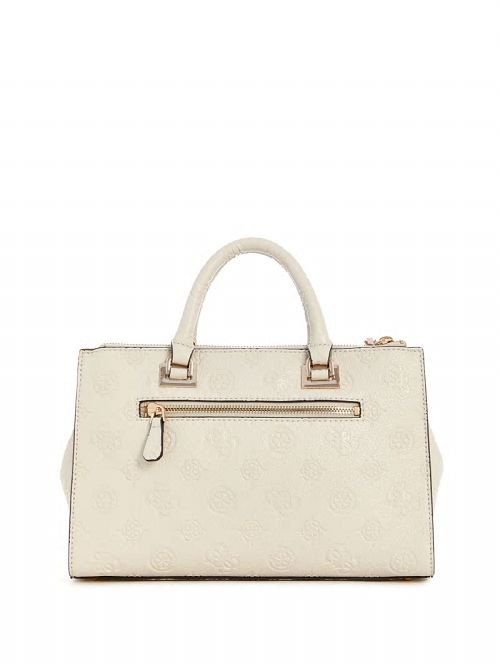 Guess Cresidia Status Satchel Wit | GUESS-SN29333