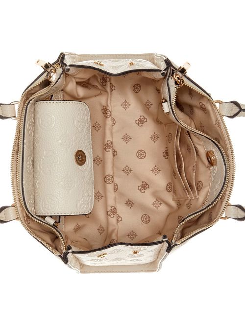 Guess Cresidia Status Satchel Wit | GUESS-SN29333