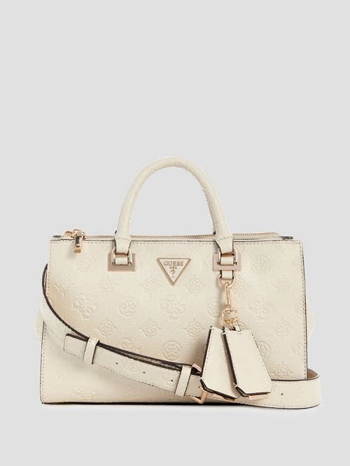 Guess Cresidia Status Satchel Wit | GUESS-SN29333