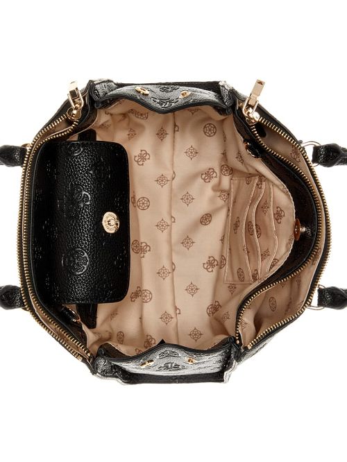 Guess Cresidia Status Satchel Zwart | GUESS-SN29320