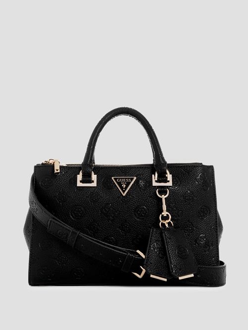 Guess Cresidia Status Satchel Zwart | GUESS-SN29320