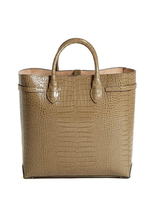 Guess Cristina Croc Leather Tote Goud | GUESS-SN29364