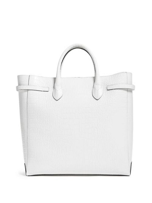Guess Cristina Croc Leather Tote Wit | GUESS-SN29367
