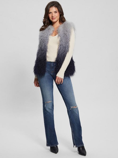 Guess Cristina Faux-Fur Ombré Vest Grijs | GUESS-SN27969