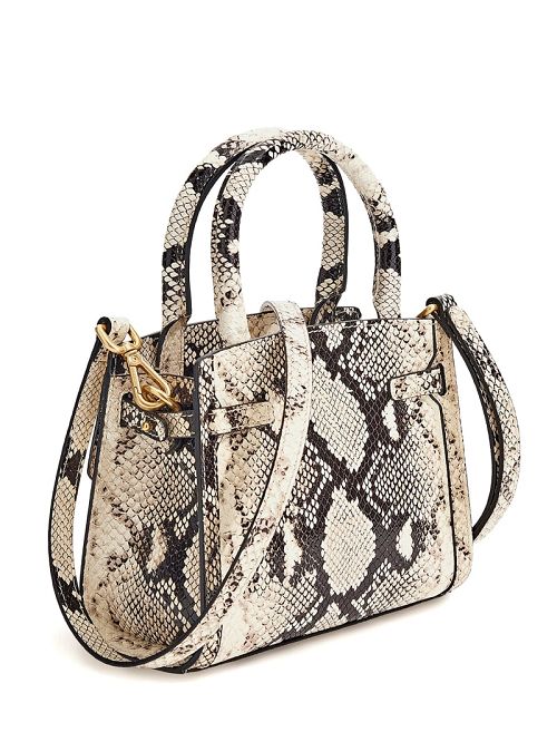 Guess Cristina Small Leather Satchel Wit | GUESS-SN29240