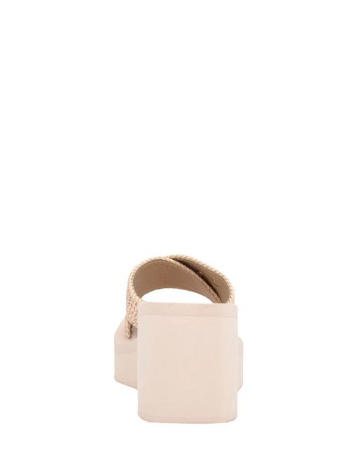 Guess Danvi Braided Wedge Sandals Beige | GUESS-SN29648