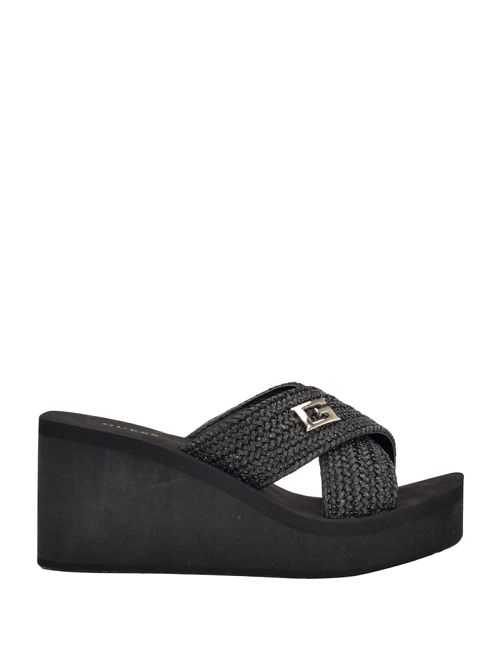 Guess Danvi Braided Wedge Sandals Zwart | GUESS-SN29757