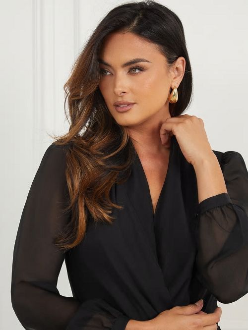 Guess Daria Bodysuit Zwart | GUESS-SN27490