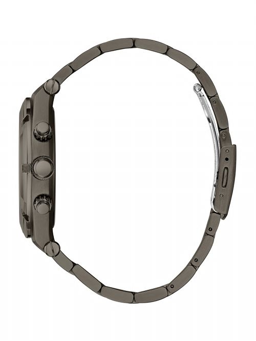 Guess Dark Silver-Tone Multifunction Watch Zwart | GUESS-SN31612