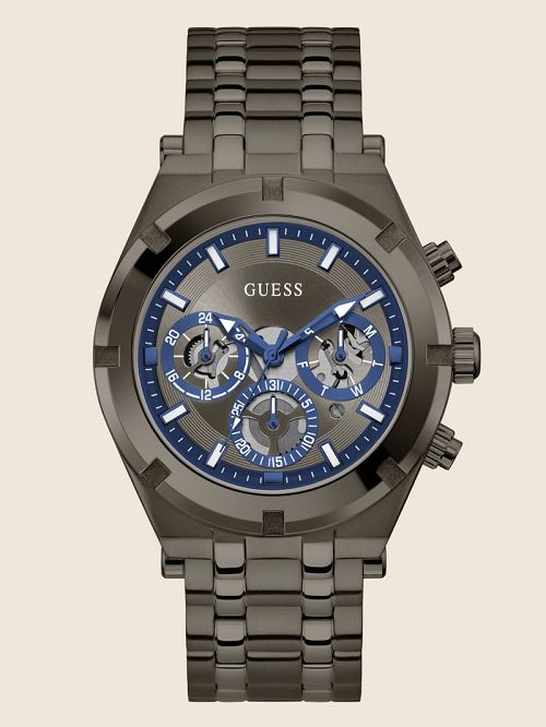 Guess Dark Silver-Tone Multifunction Watch Zwart | GUESS-SN31612