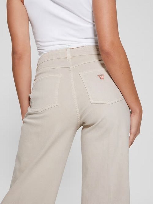 Guess Darma High-Rise Wide-Leg Pants Wit | GUESS-SN28250