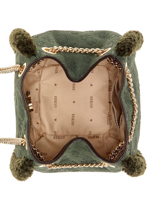 Guess Davika Convertible Crossbody Groen | GUESS-SN29025