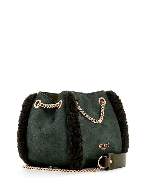 Guess Davika Convertible Crossbody Groen | GUESS-SN29192