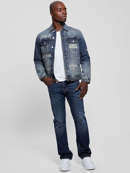 Guess Dean Denim Jacket Blauw | GUESS-SN30462
