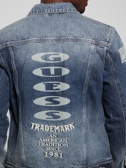 Guess Dean Denim Jacket Blauw | GUESS-SN30462