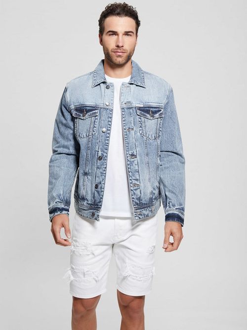 Guess Dean Denim Jacket Blauw | GUESS-SN30790