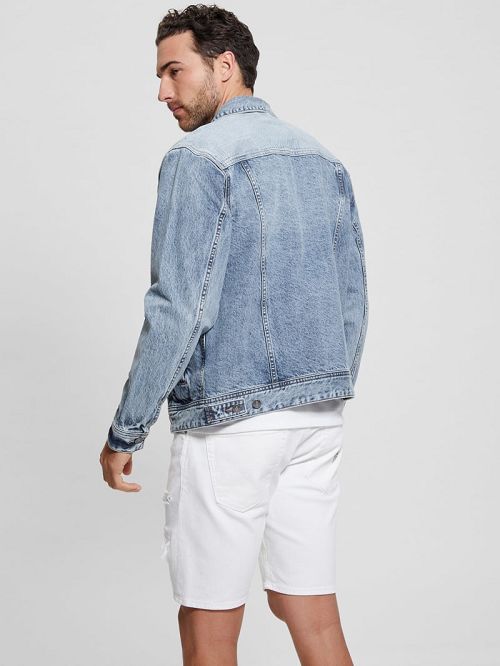 Guess Dean Denim Jacket Blauw | GUESS-SN30790