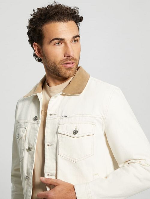Guess Dean Denim Jacket Wit | GUESS-SN30840