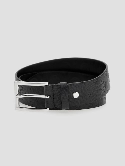 Guess Debossed Peony Belt Zwart | GUESS-SN31843