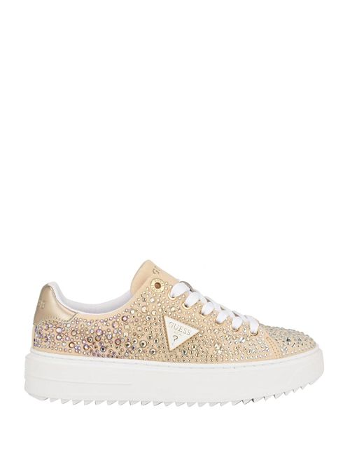 Guess Denesa Rhinestone Low-Top Sneakers Goud | GUESS-SN29576