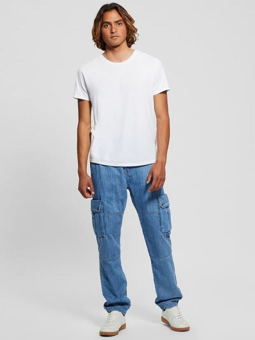 Guess Denim Cargo Pants Blauw | GUESS-SN30416