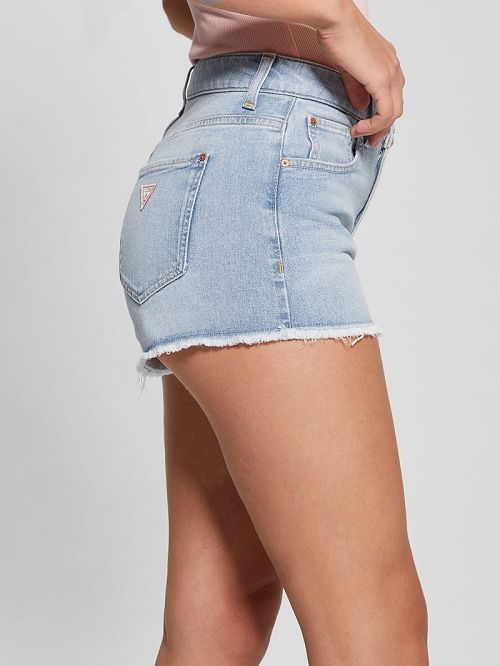 Guess Denim Mom Shorts Blauw | GUESS-SN28548