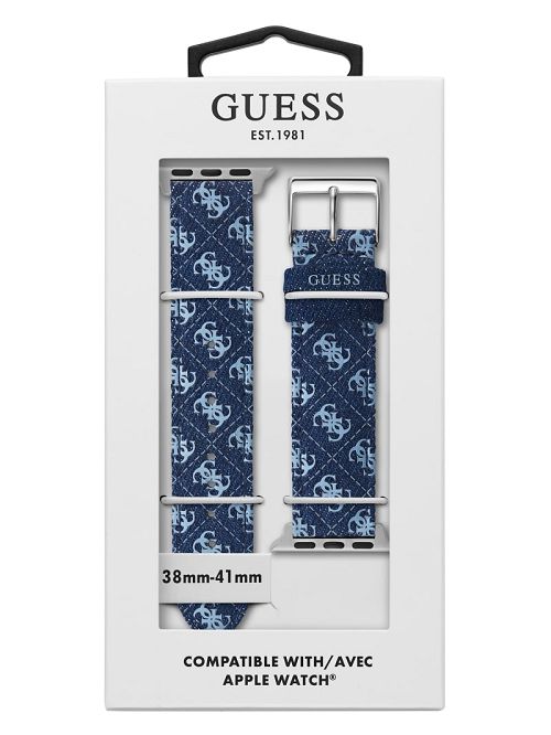 Guess Denim Quattro G 38-41 mm Band for Apple Watch® Blauw | GUESS-SN30011