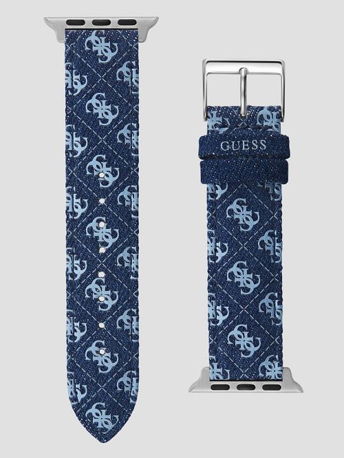 Guess Denim Quattro G 38-41 mm Band for Apple Watch® Blauw | GUESS-SN30011