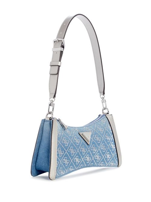 Guess Dili Denim Shoulder Bag Blauw | GUESS-SN29066
