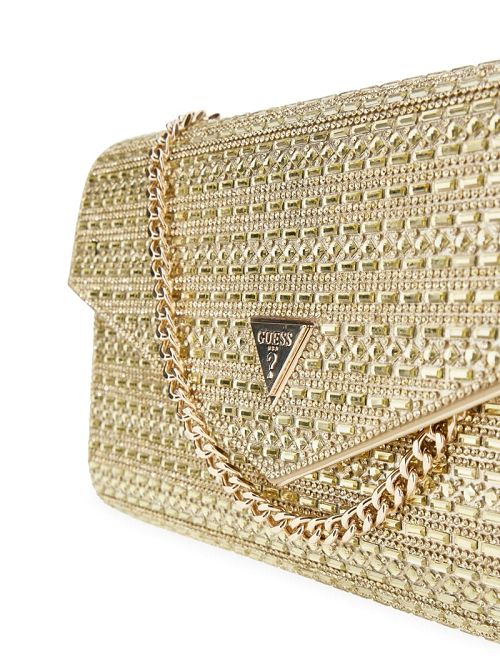 Guess Dofy Crystal Baguette Bag Goud | GUESS-SN28825