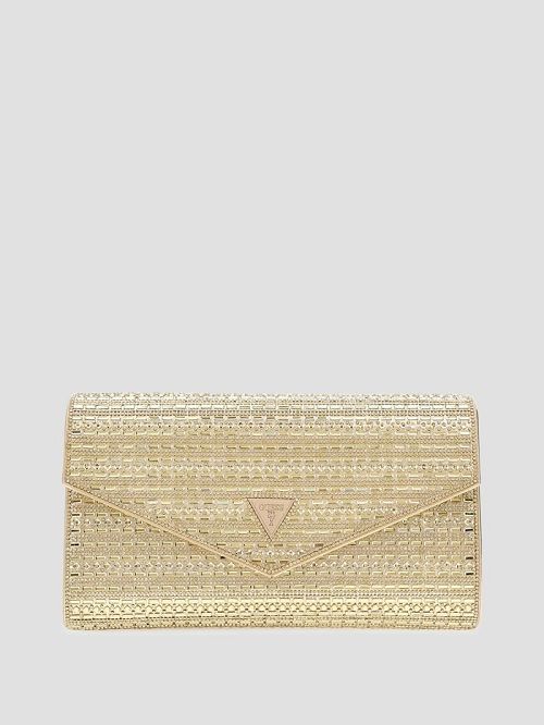 Guess Dofy Crystal Baguette Bag Goud | GUESS-SN28825
